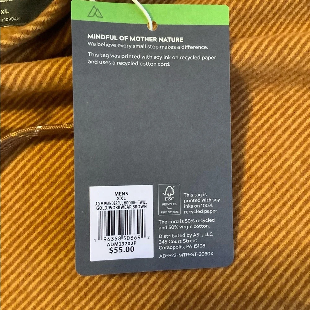 Alpine Design Rust/Brown Striped Hoodie - Picture 6 of 8